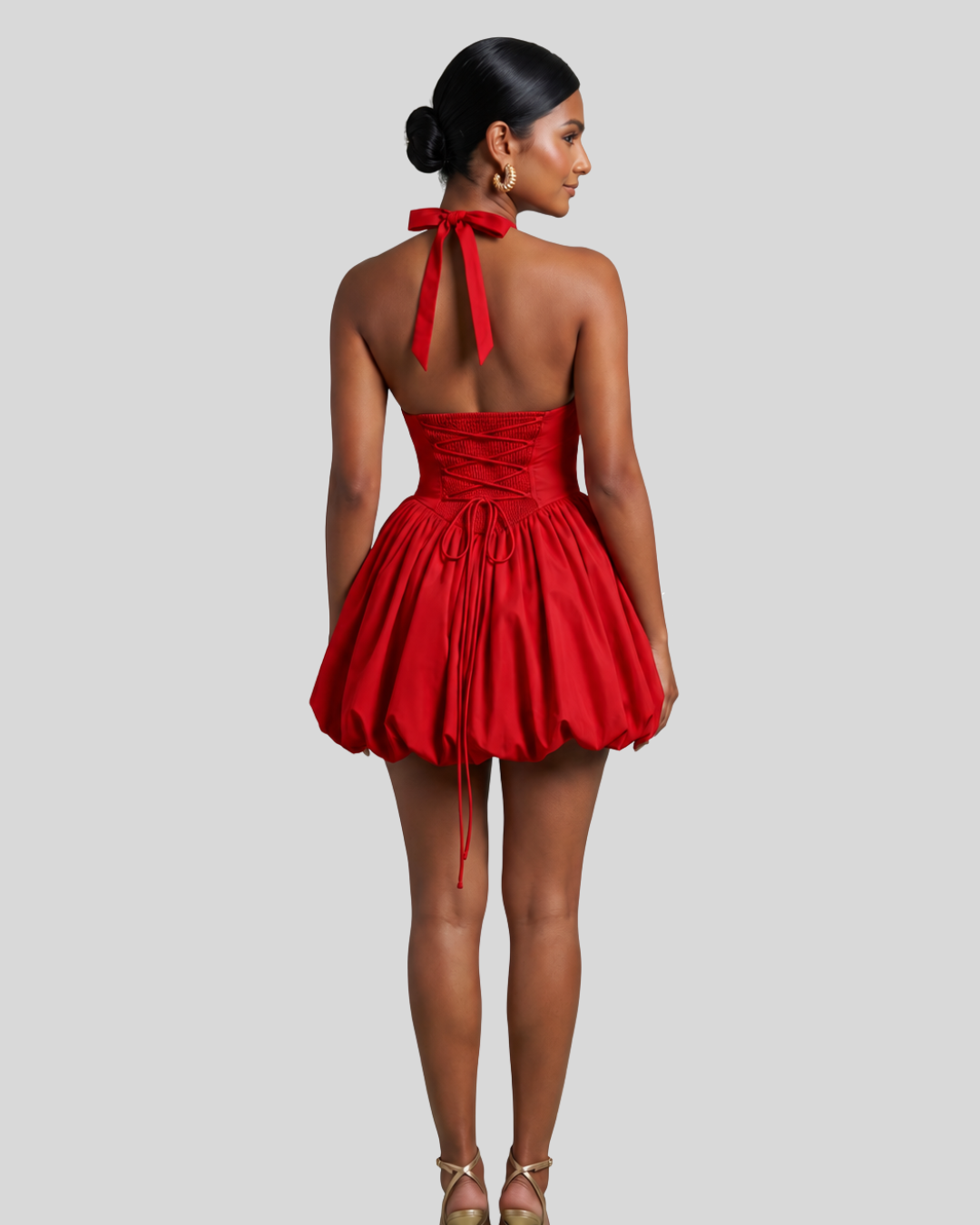 Private Invitation Bubble Mini Dress