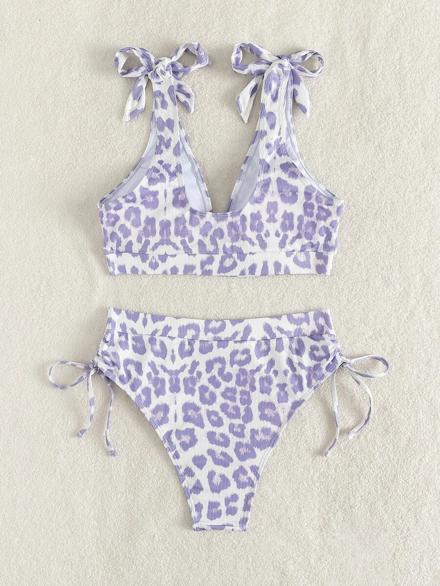 Blue Lagoon Knot High Waist Bikini