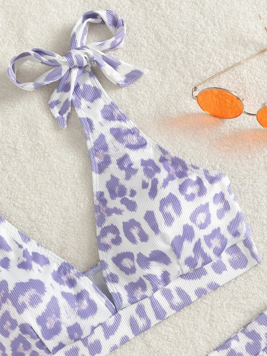 Blue Lagoon Knot High Waist Bikini