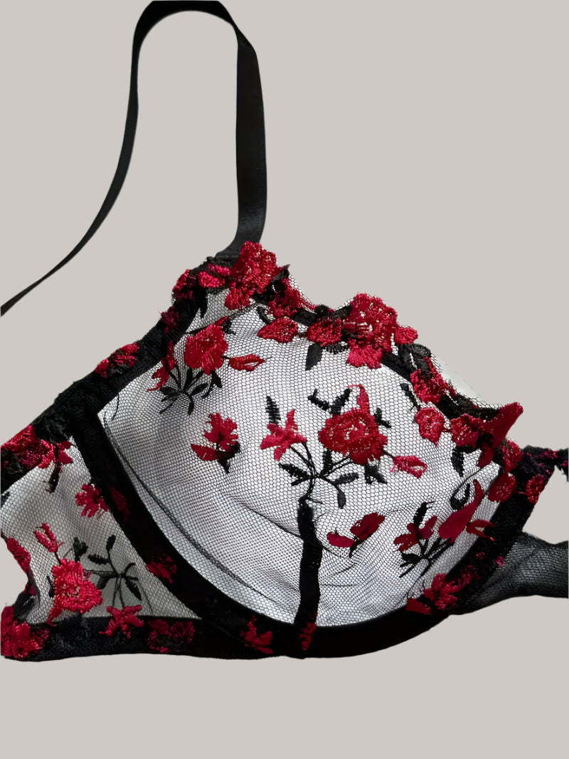 Fairy Embroidery Bra and Brief Set