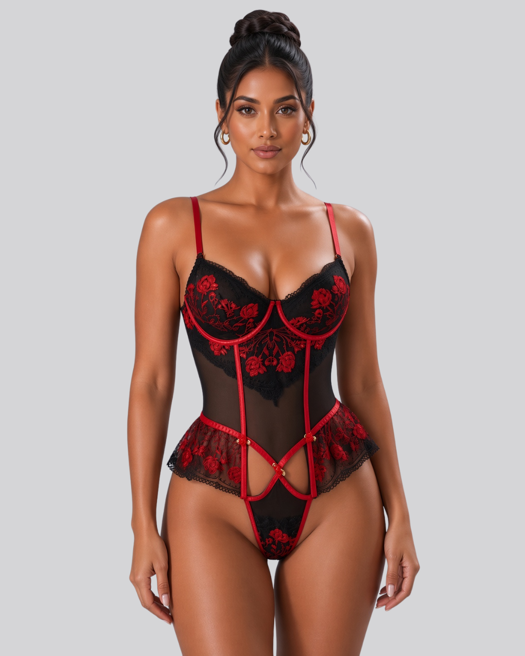 Adriana Floral Corset Bodysuit