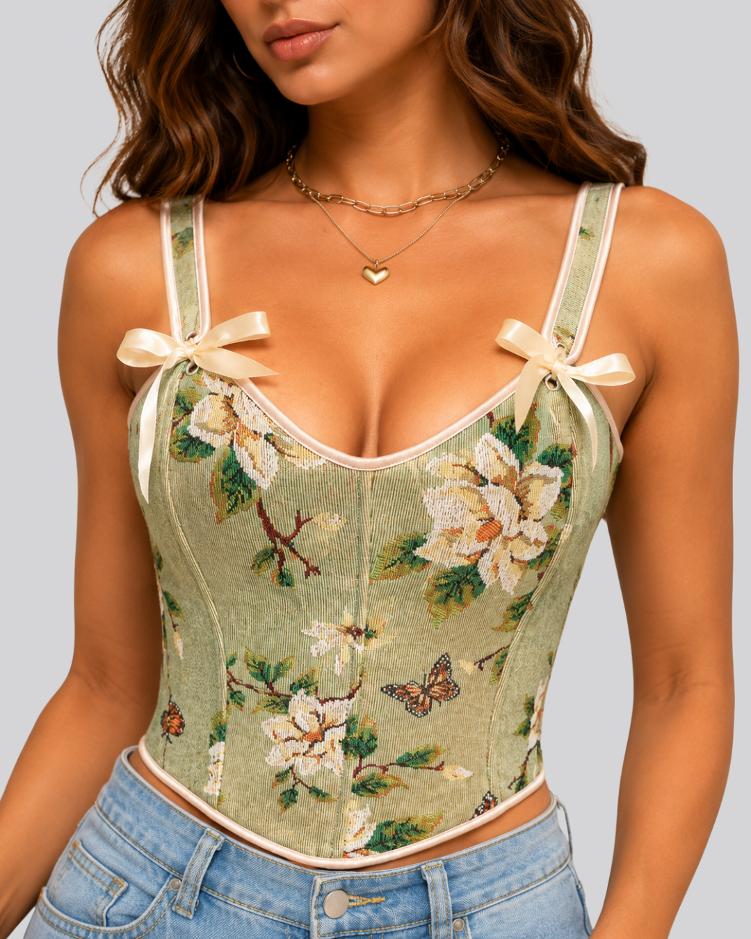 Amélie Floral Corset Top
