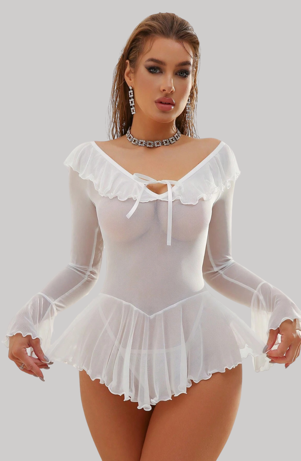 Bare Whisper Sheer Lingerie Set