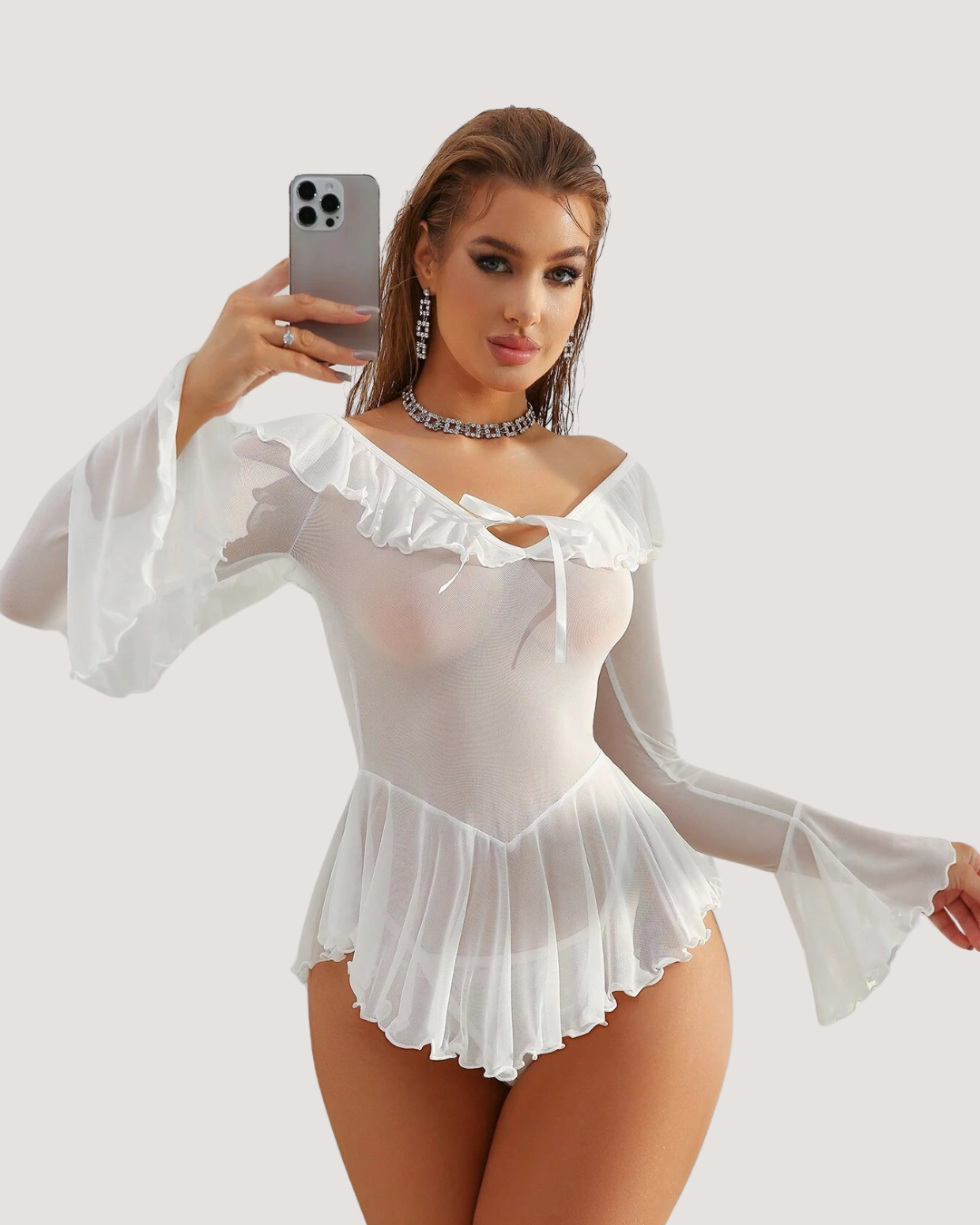 Bare Whisper Sheer Lingerie Set