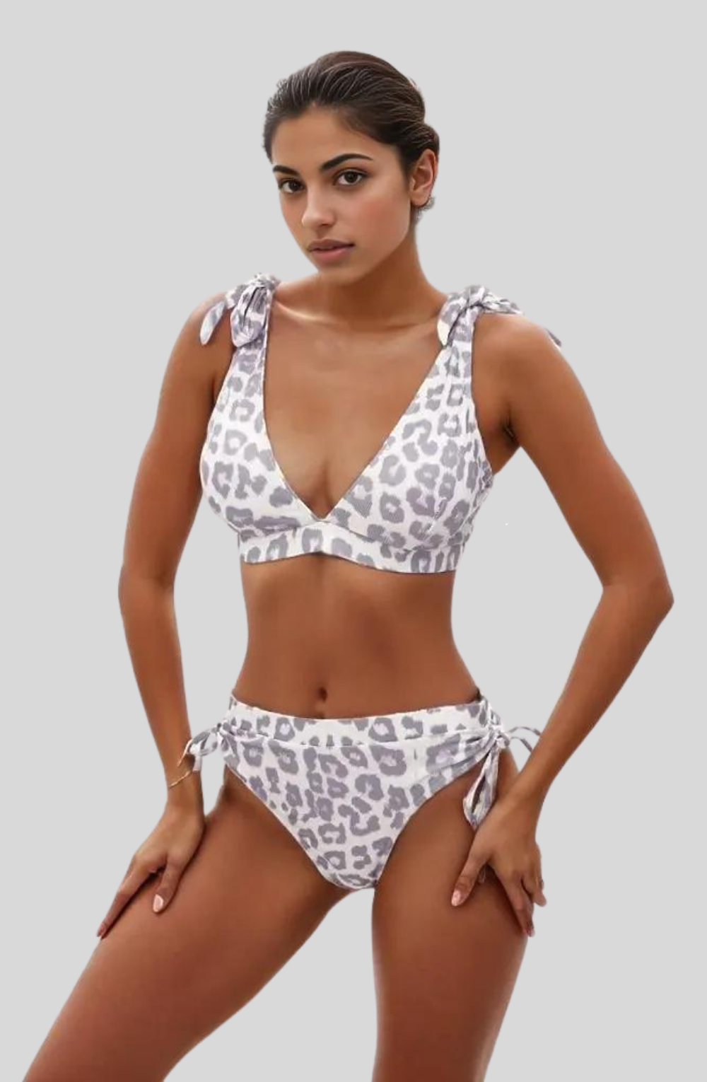 Blue Lagoon Knot High Waist Bikini