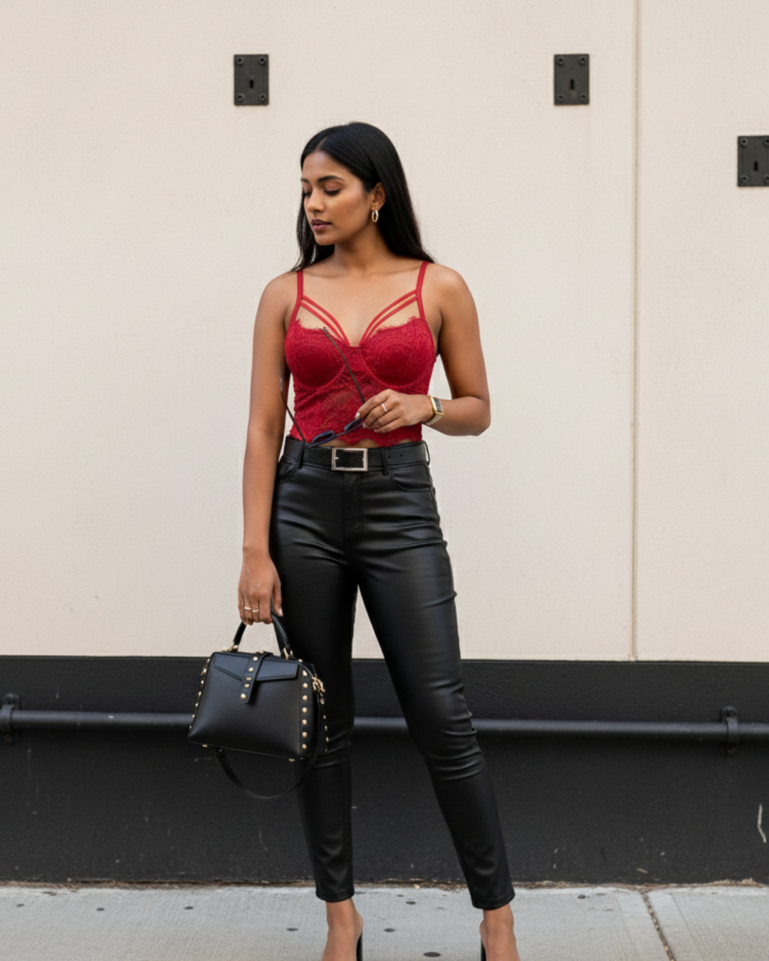 Crimson Siren Strappy Lace Corset