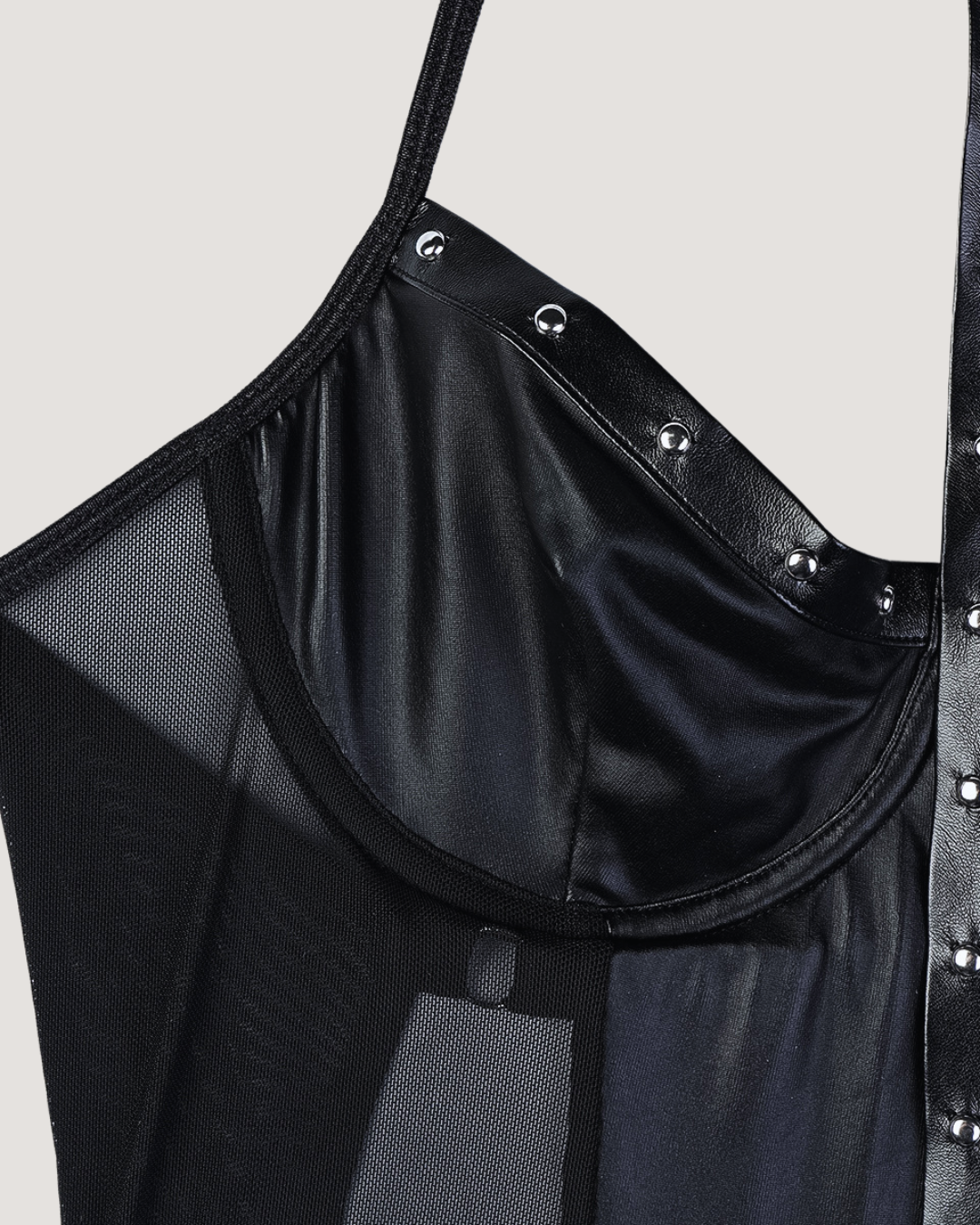 Dark Desire Leather Lingerie Set