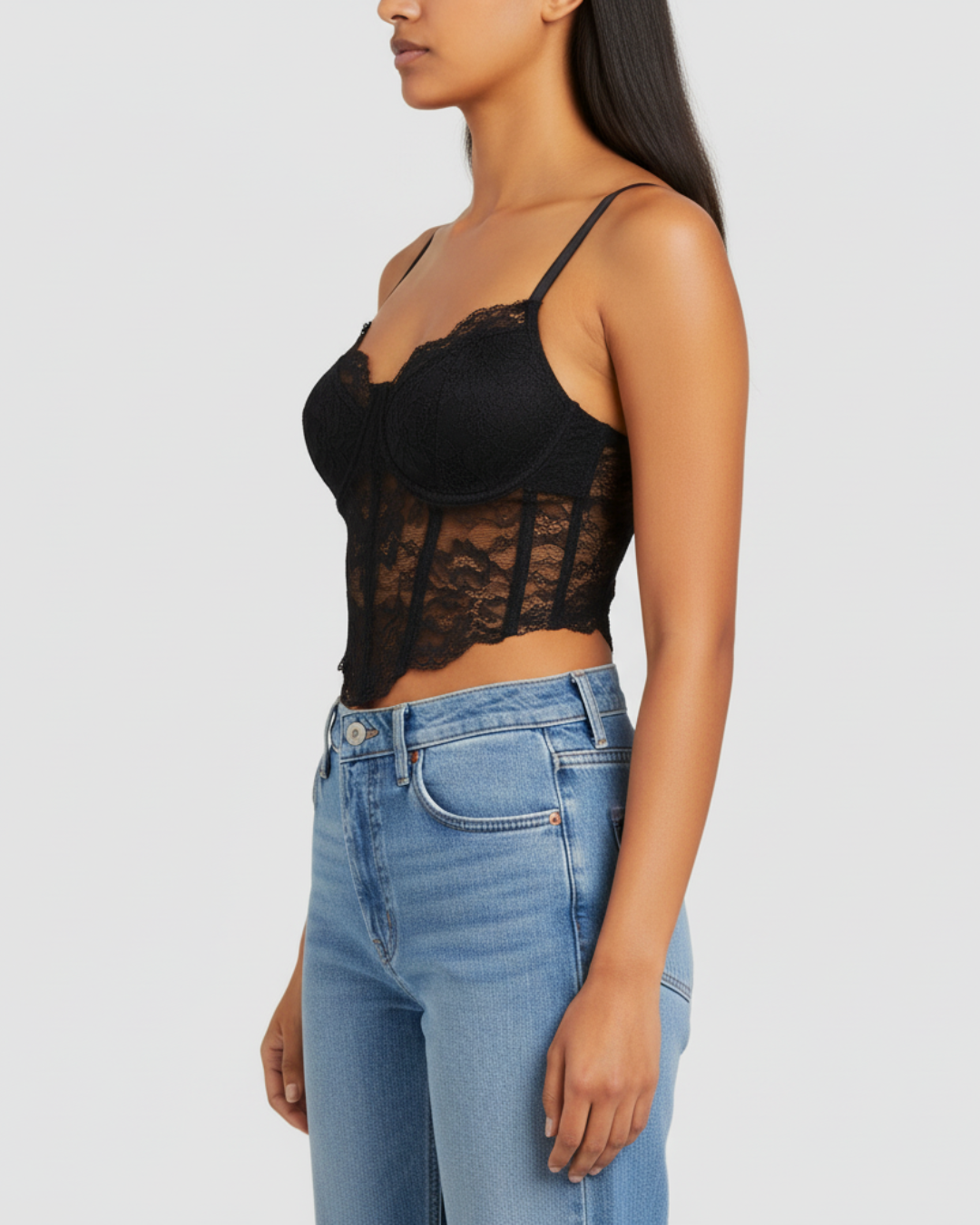 Diamond Dazzle Fishbone Corset Top