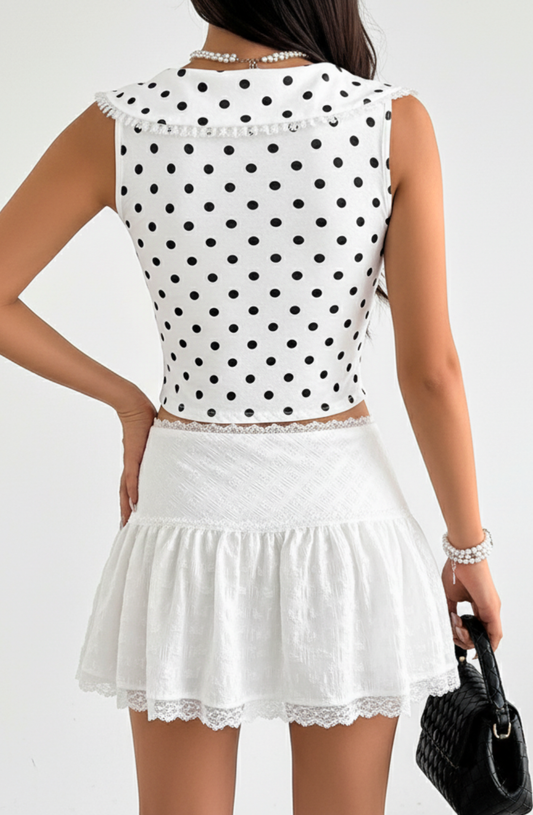 Dot Darling Bow Corset Top