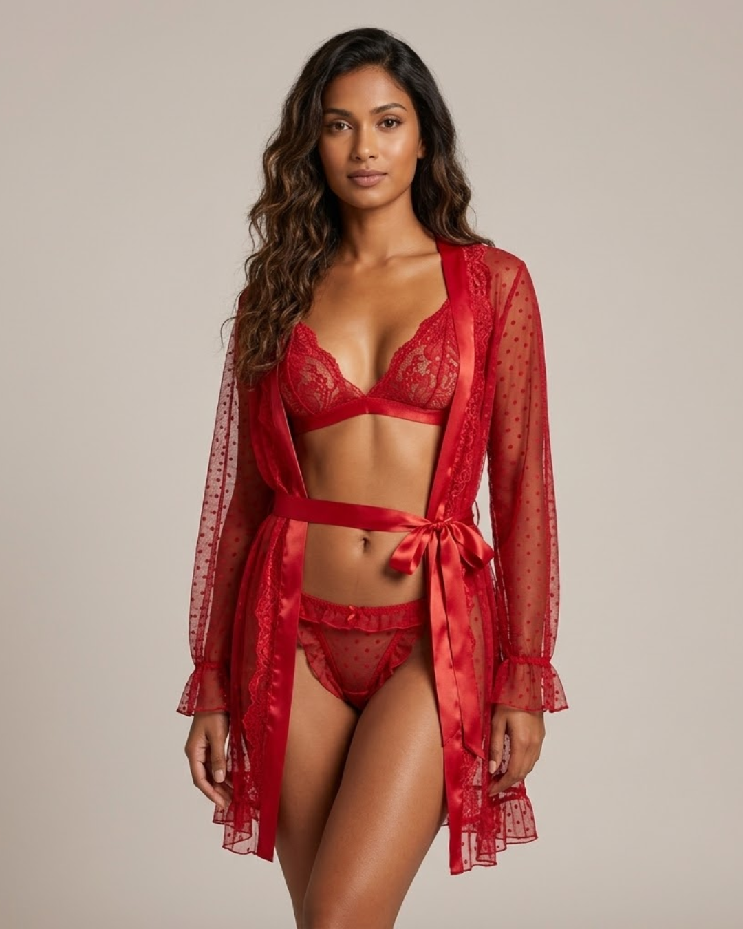 Dottie Desire Robe & Lace Set