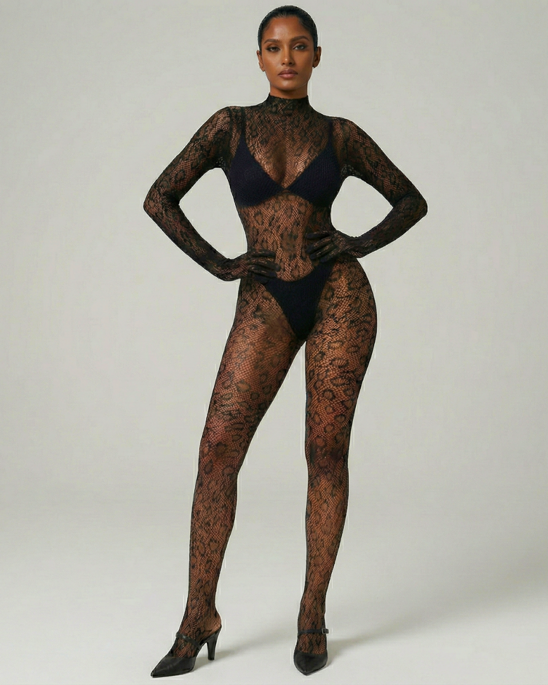 Eclipse Lace Second-Skin Bodystocking