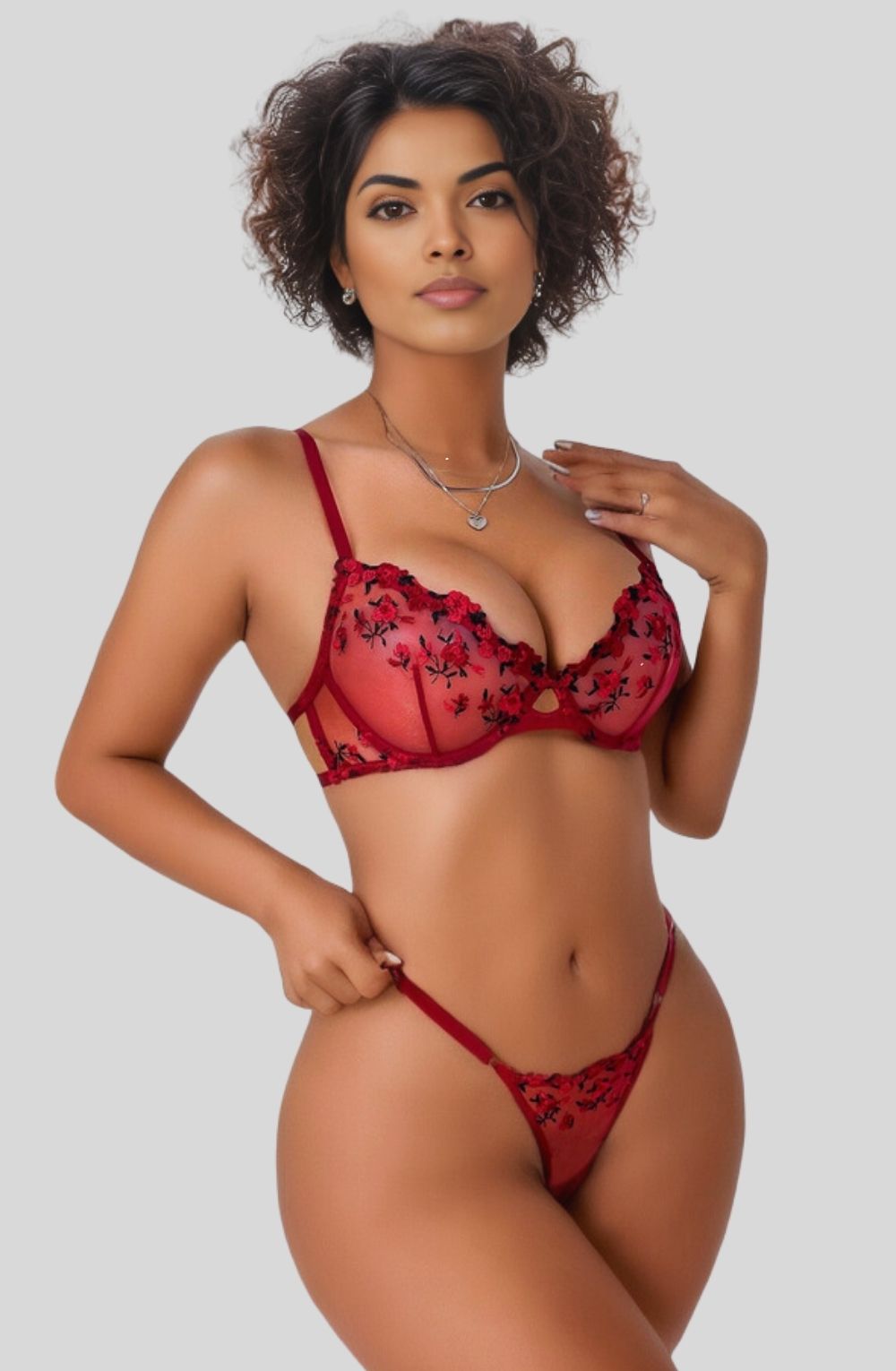 Fairy Embroidery Bra and Brief Set