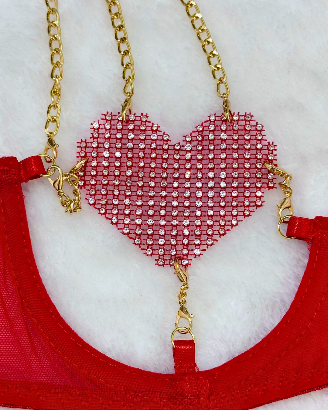 Fire Kiss Chain Lingerie Set