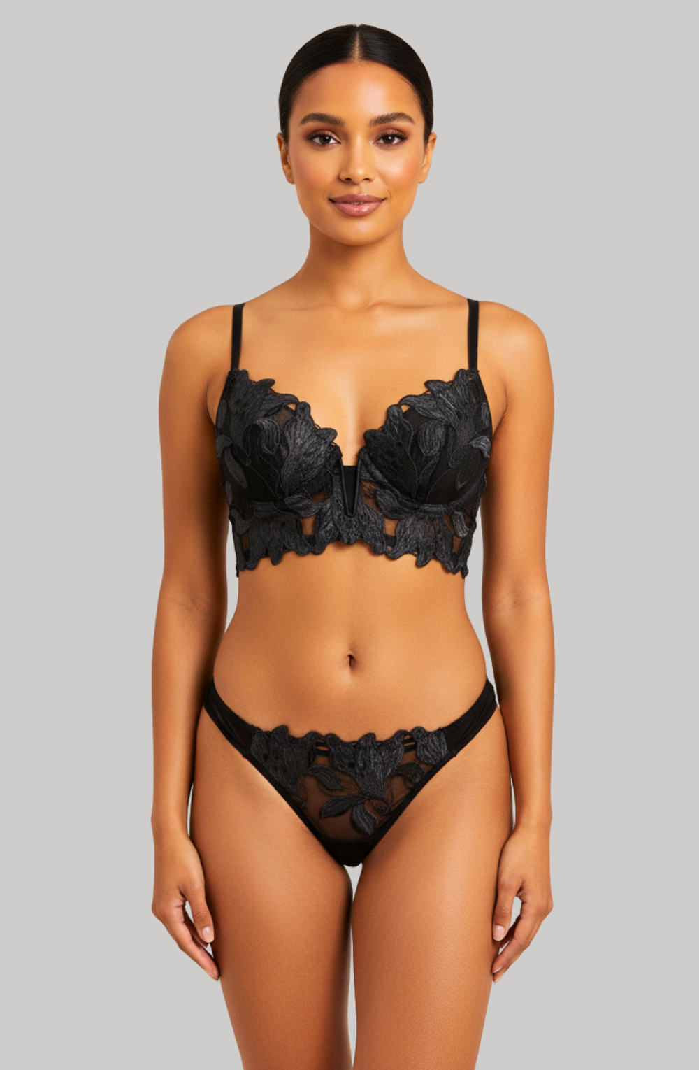 French Embroidery Lingerie Set