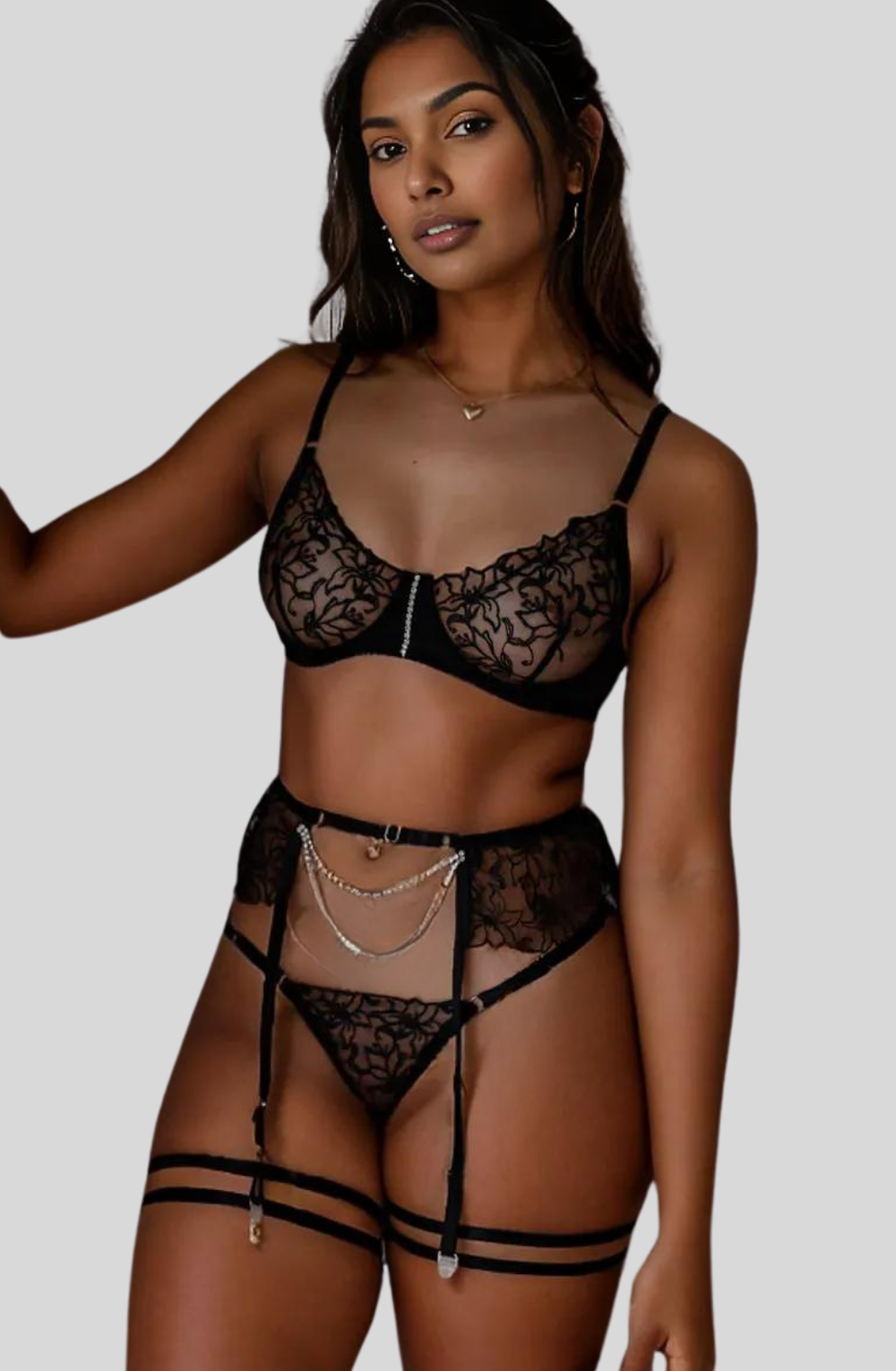 Garden of Seduction 5-Piece Lingerie Set