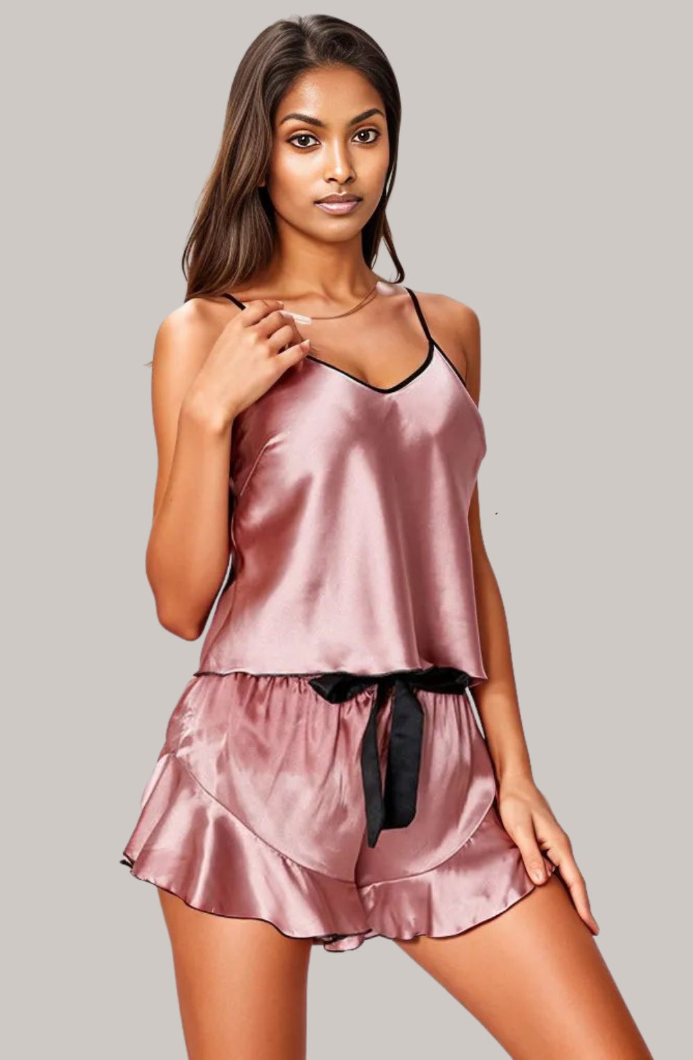 GlideEase Satin Pajama Set