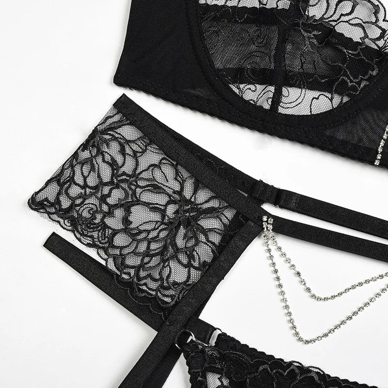 Garden of Seduction 5-Piece Lingerie Set
