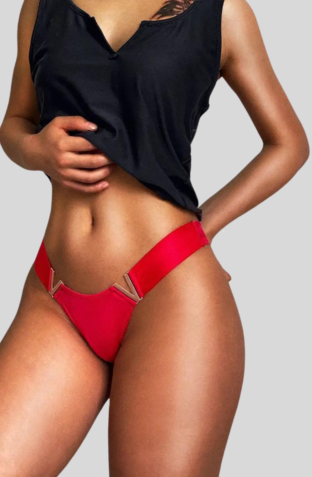 Hip-Lifting Brazilian V-Thong