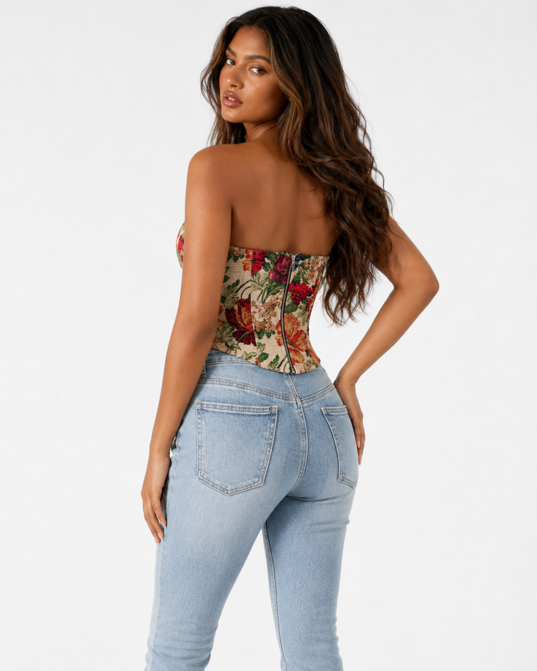Isabella Lace-Up Tube Corset Top