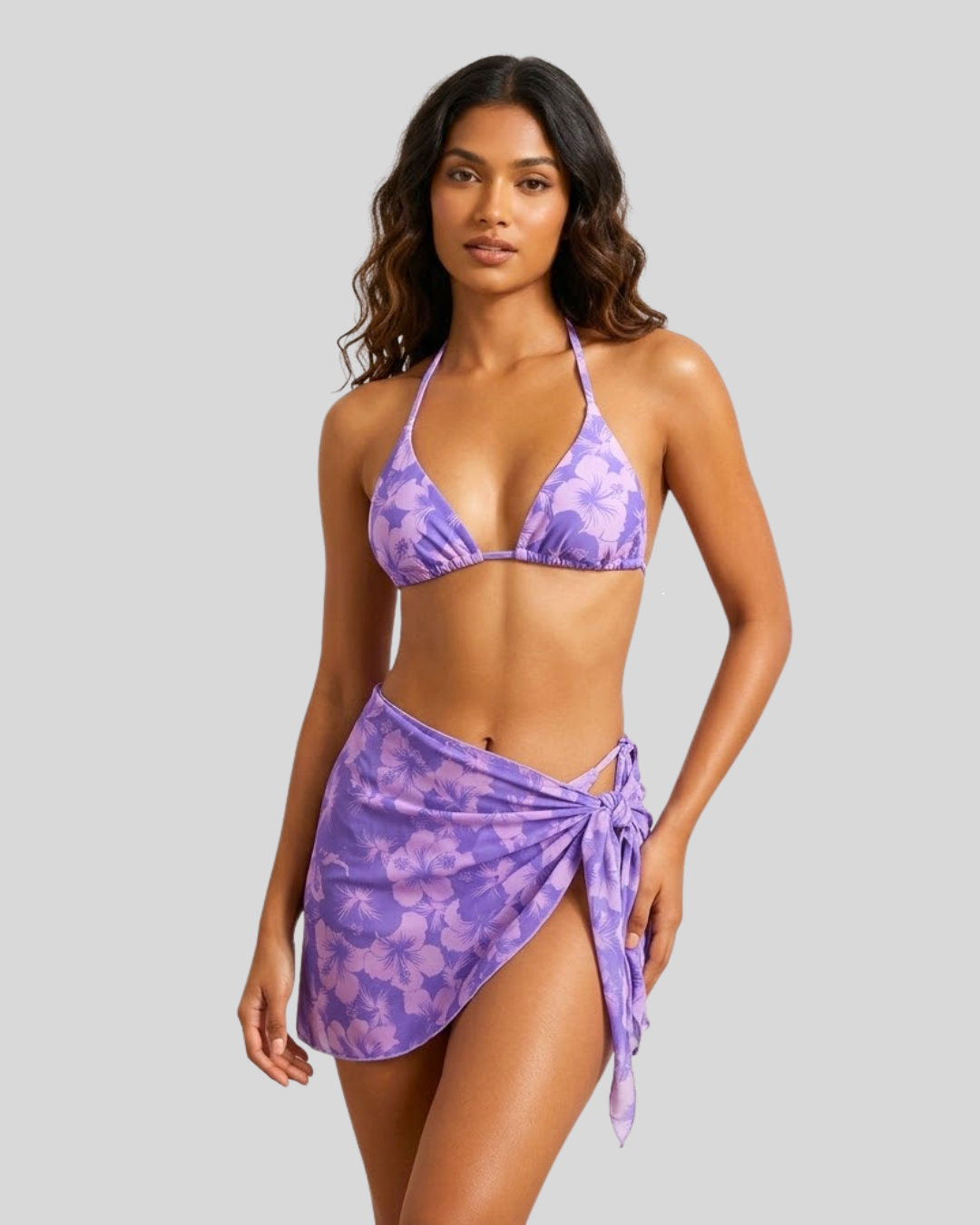 Lia Tropic Bloom Bikini Set with Cover-Up