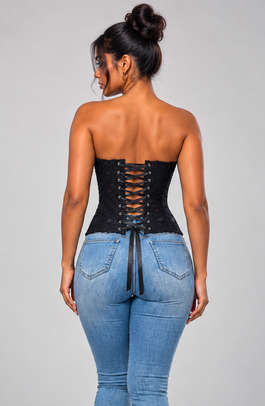 Mireille Strapless Lace Corset Top
