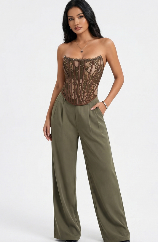 Pearl Bloom Lace Corset