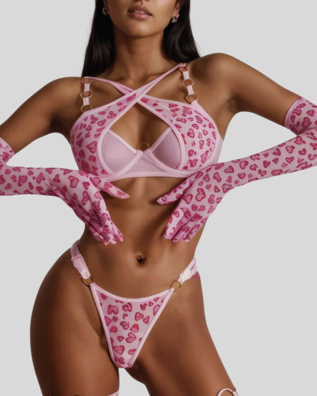 Pink Savage Seduction Lingerie Set
