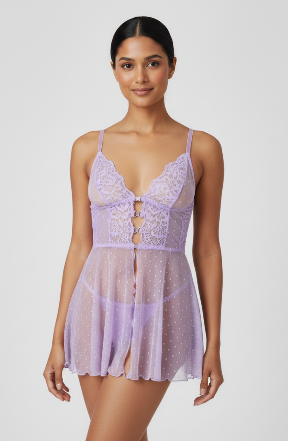 Sheer Secret Lace Babydoll