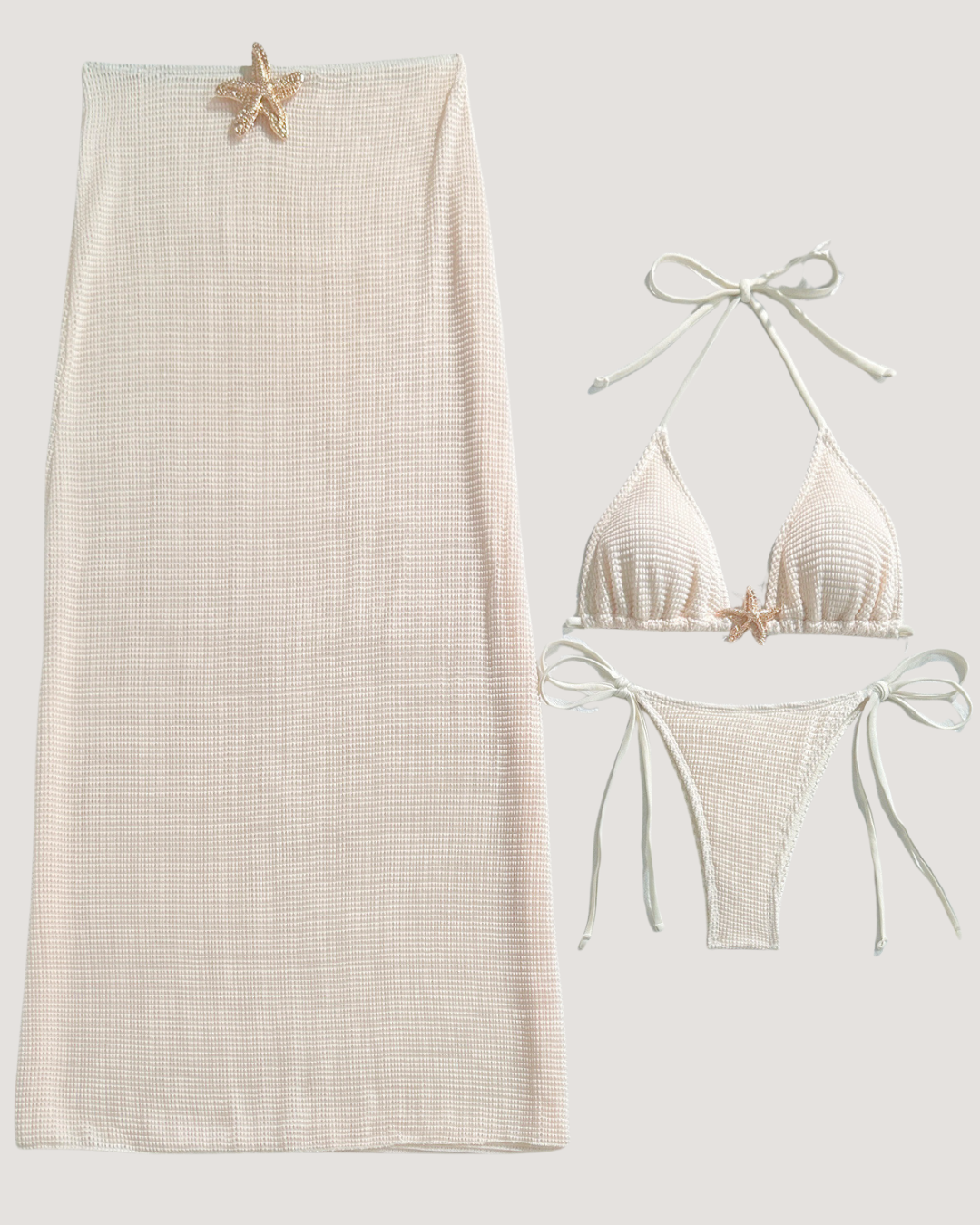 Starfish Glow 3-Pieces Bikini Set