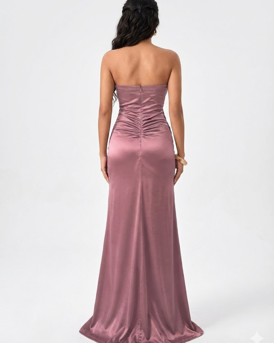 The Aarya Satin Draped Dress