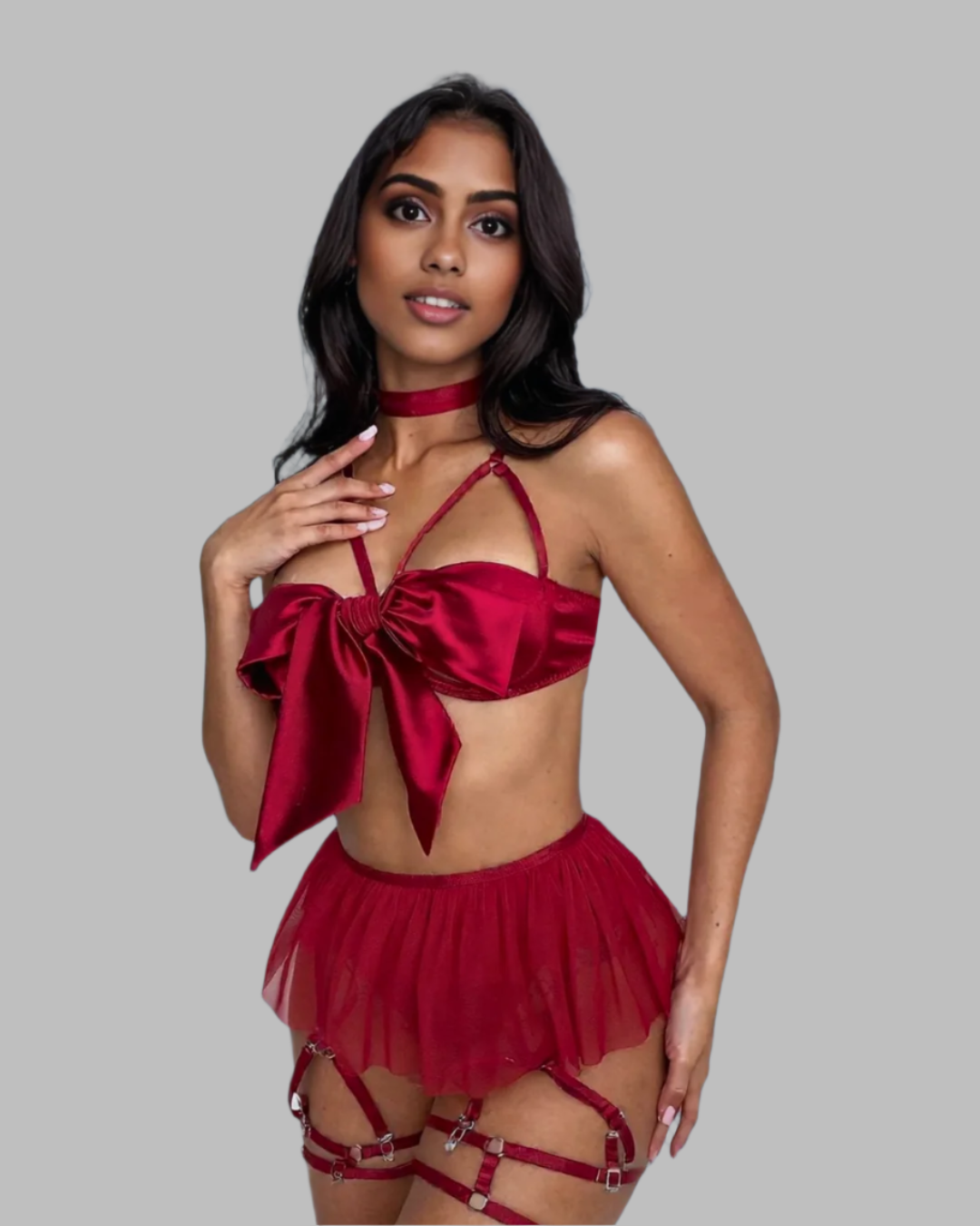 Twilight Desire Mini Skirt Lingerie Set