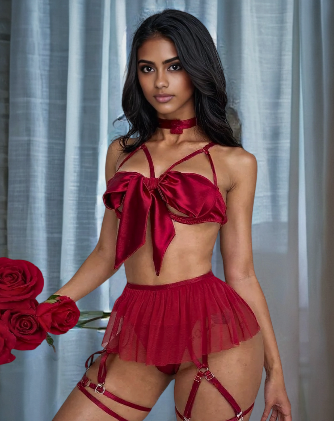 Twilight Desire Mini Skirt Lingerie Set