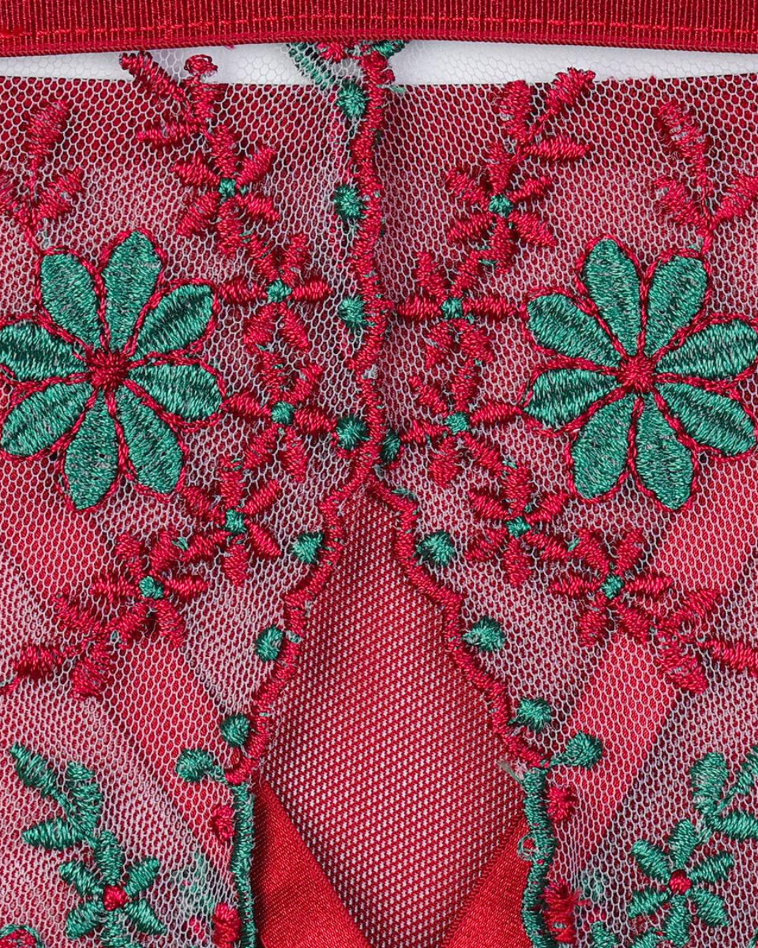 Scarlet Garden Lattice Bodysuit