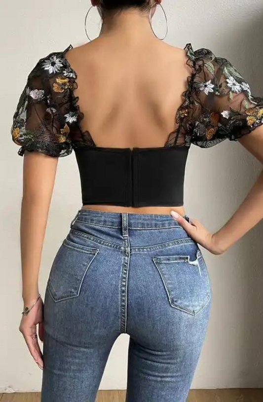 Waist Weaver Backless Bodycon Crop Top