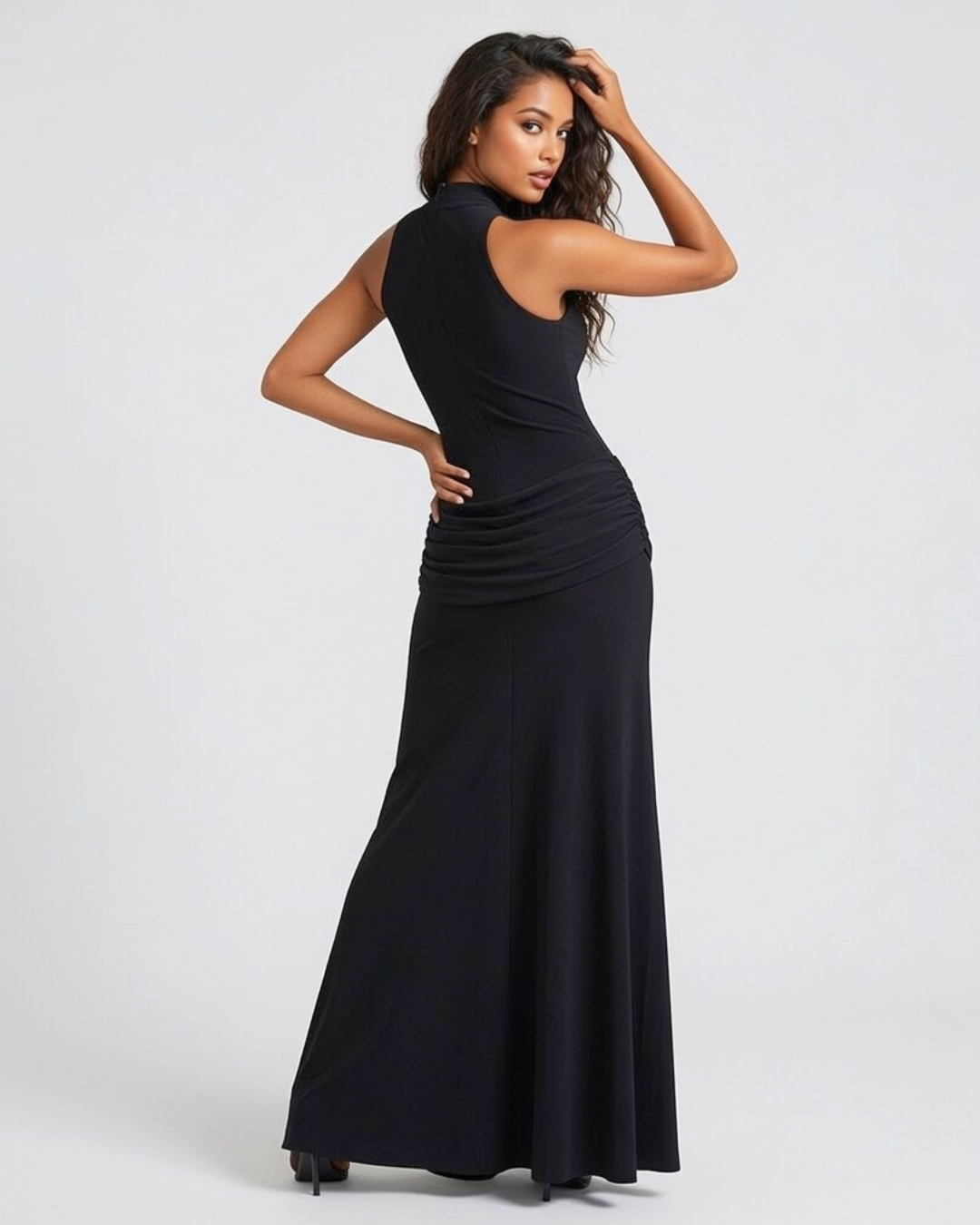 Zoya Grace High-Neck Maxi Dress