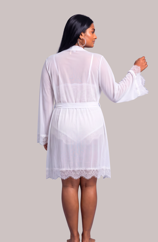 Serene Lace Lounge 3-Piece Sleepwear Set - Plus size