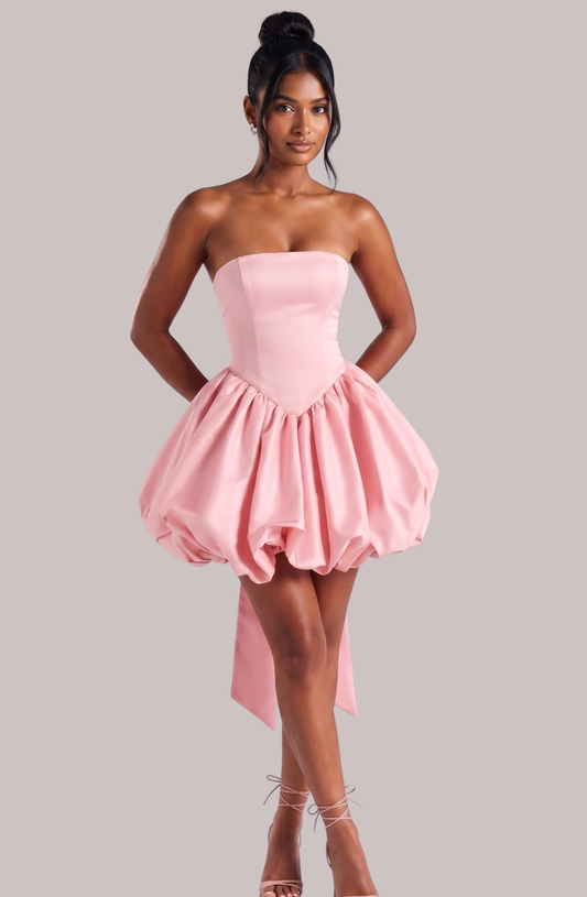Giselle Corset Bubble Mini Dress - Pink