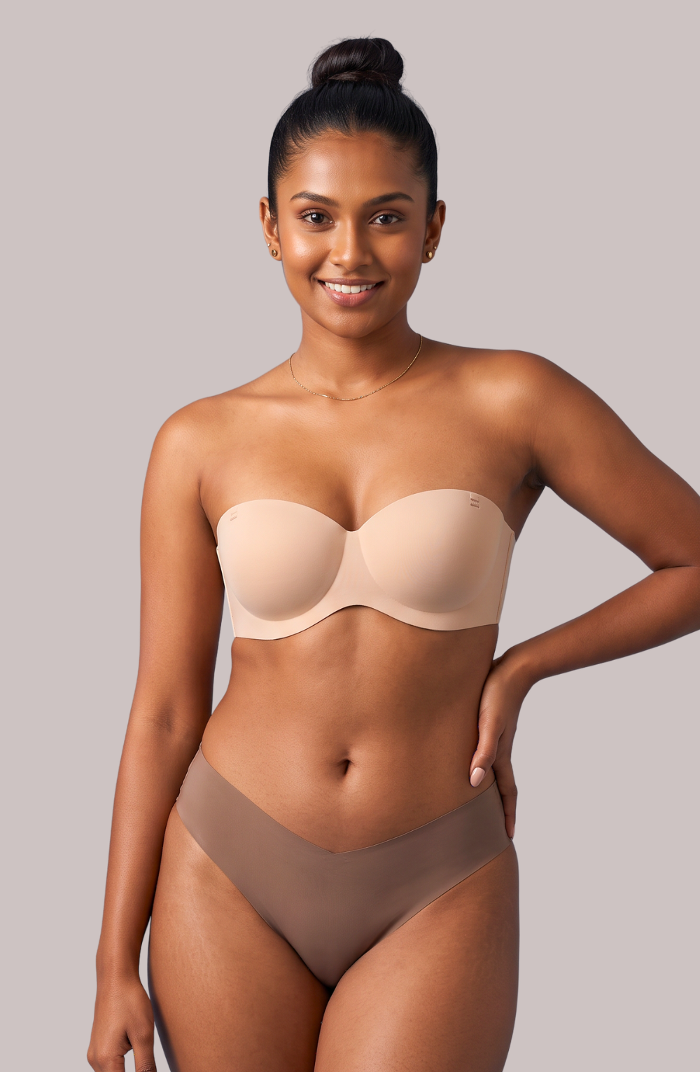 FlexHold 4-Strap Strapless Bra - Beige