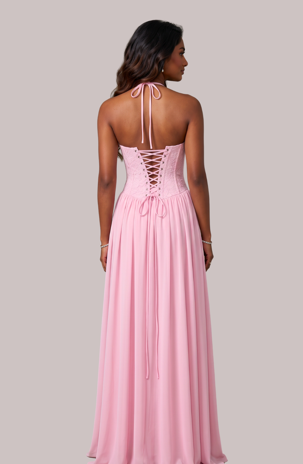 Love Story Lace-Bodice Maxi Dress