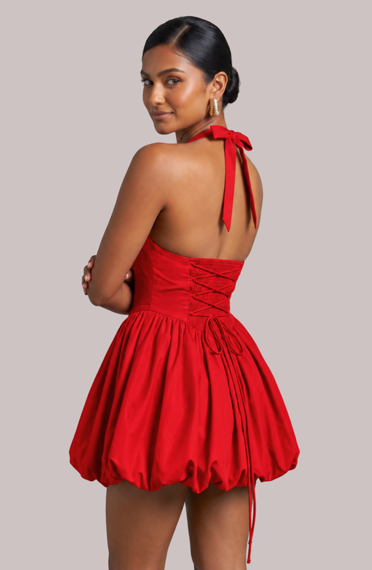 Private Invitation Bubble Mini Dress