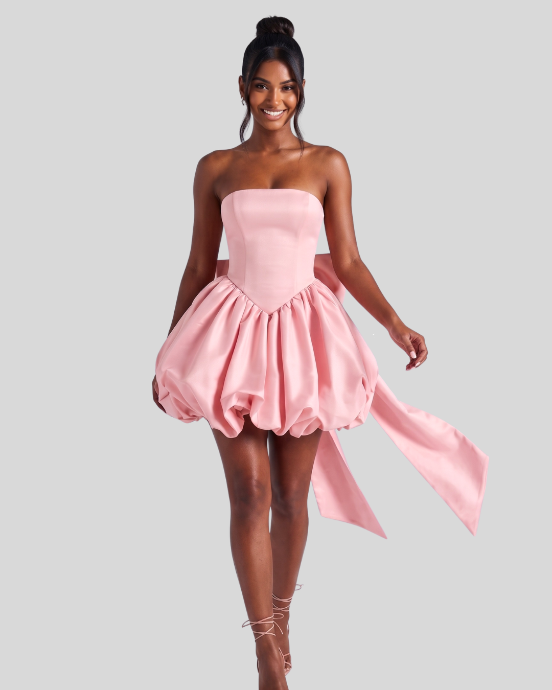 Giselle Corset Bubble Mini Dress - Pink