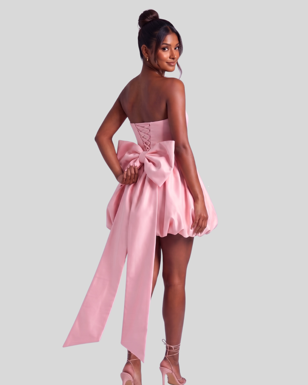 Giselle Corset Bubble Mini Dress - Pink