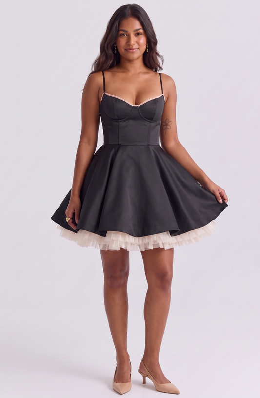 Lucette Corset Flare Mini Dress