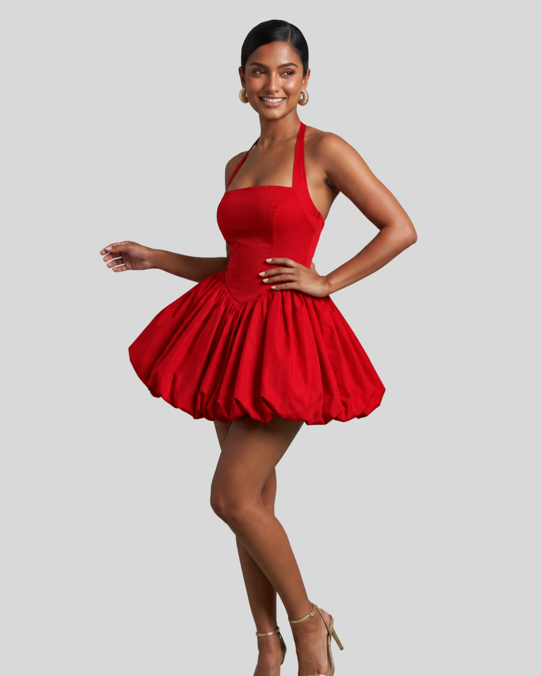 Private Invitation Bubble Mini Dress