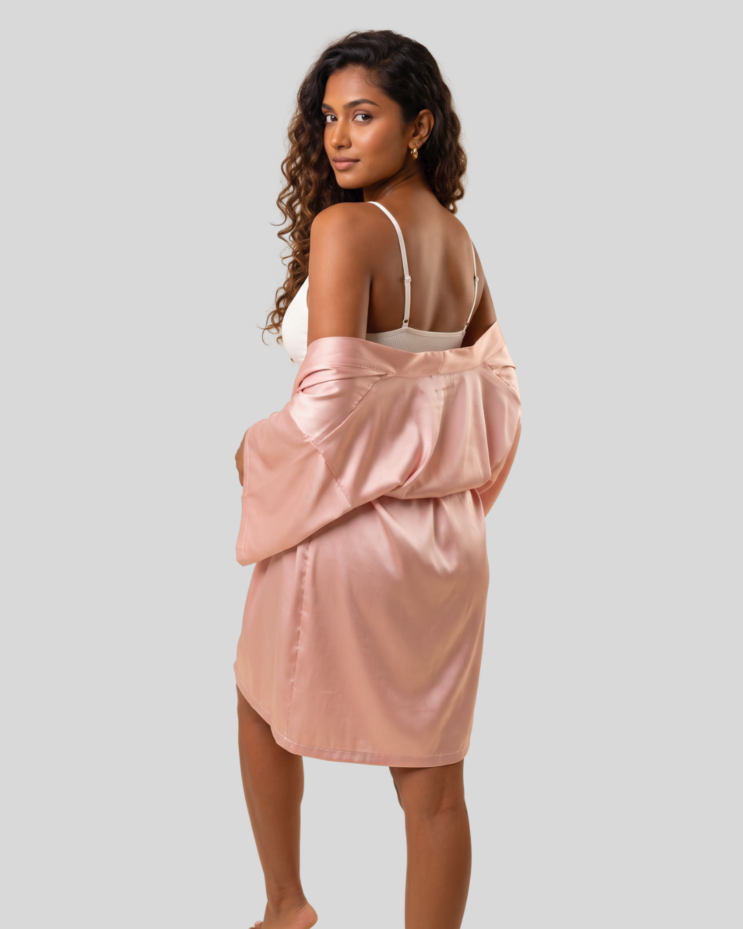 Satin Reverie Tassel-Tie Robe