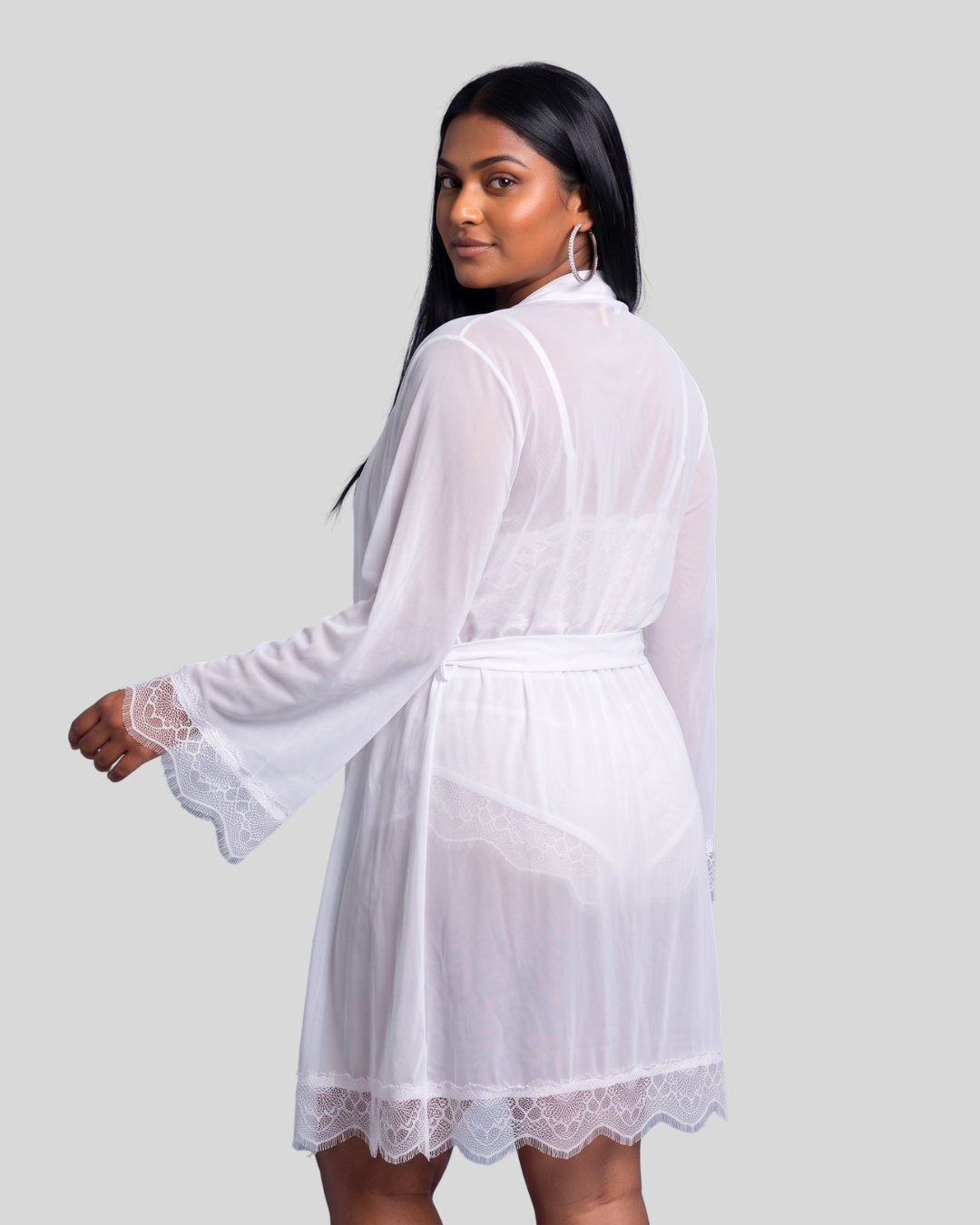 Serene Lace Lounge 3-Piece Sleepwear Set - Plus size