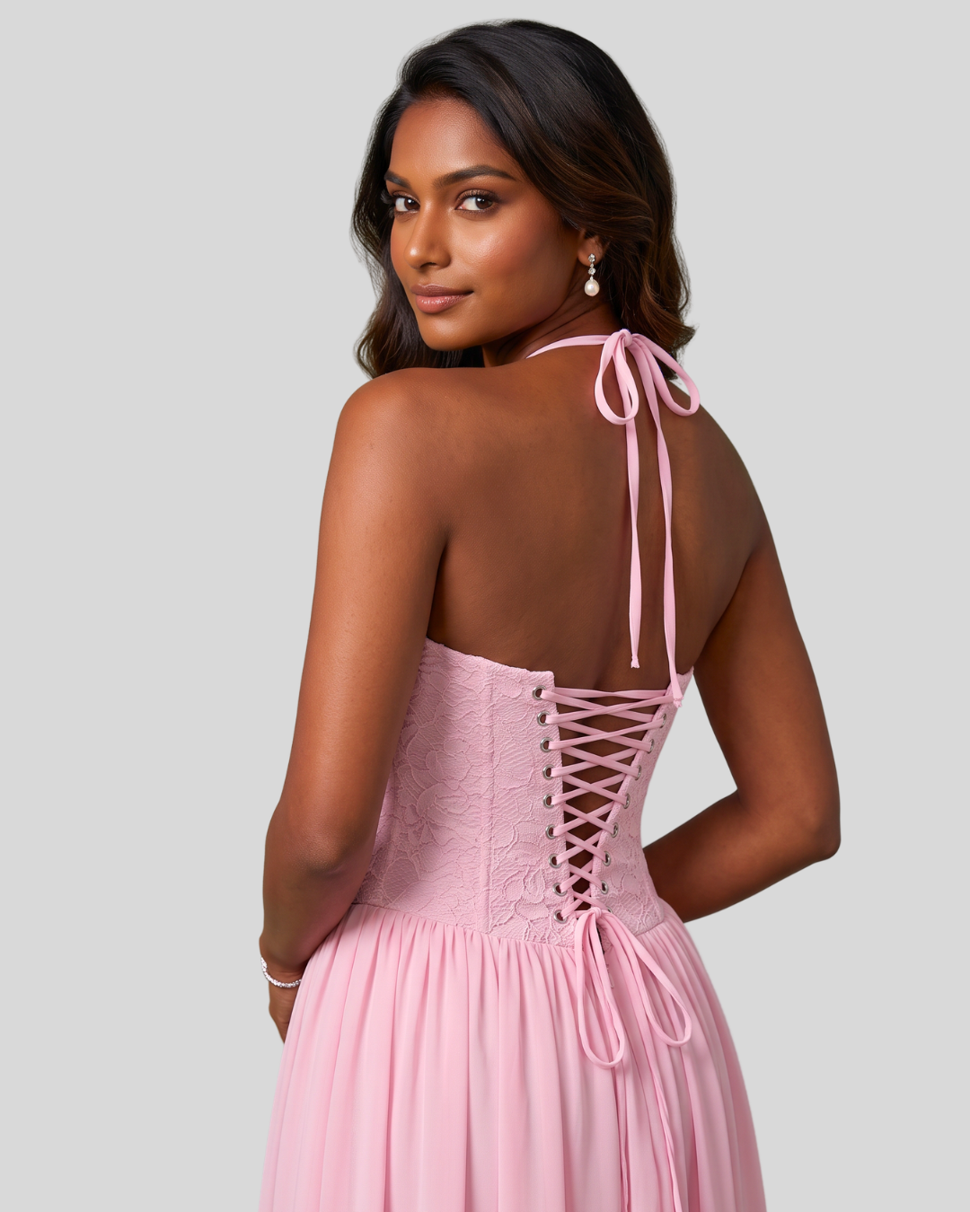 Love Story Lace-Bodice Maxi Dress
