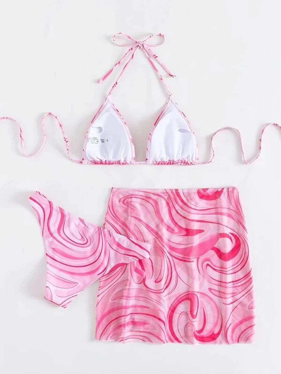 Sunset Tie-Dye Bikini Set and Cover-Up