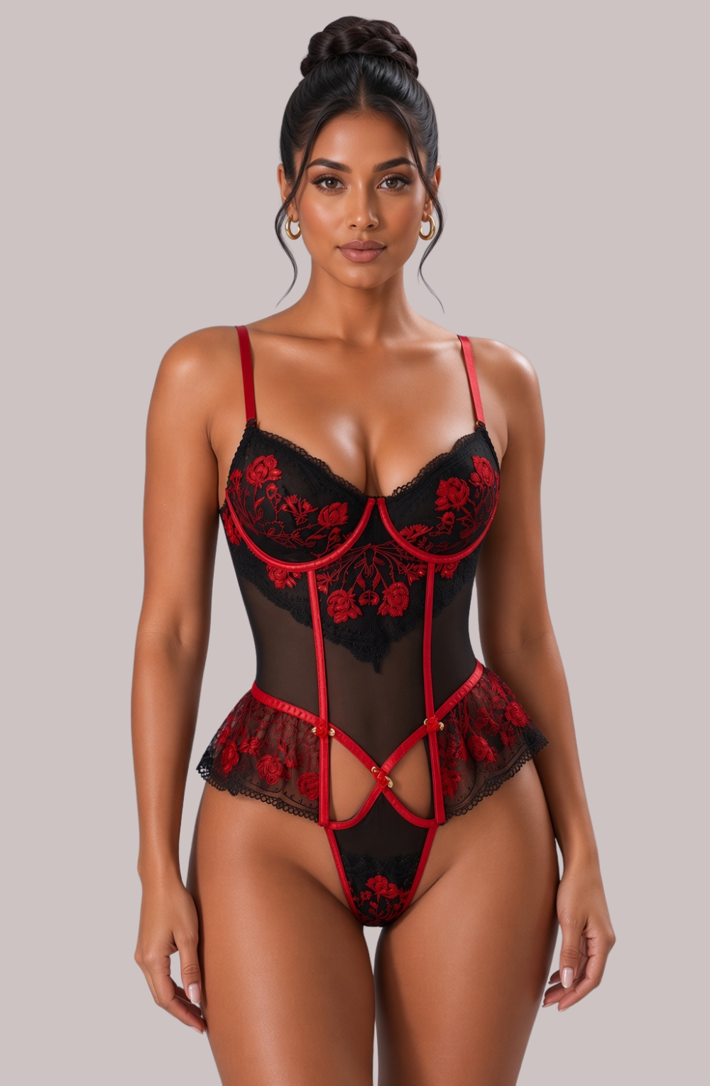 Adriana Floral Corset Bodysuit