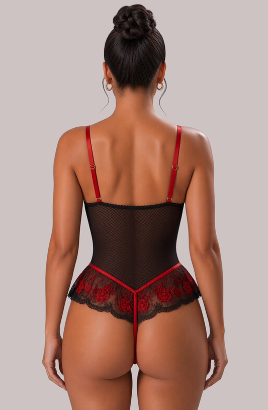 Adriana Floral Corset Bodysuit